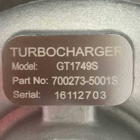 turbo 700273 nameplate